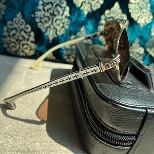 Original Chrome Heart glasses with leather cover and cleaning cloth